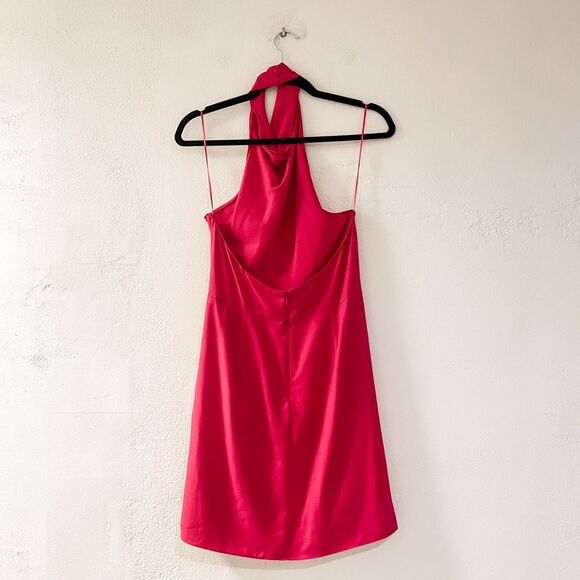 Amanda Uprichard Joanne Halter Mini Dress in Genie Pink Medium - Picture 3 of 9